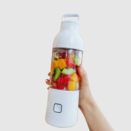 USB Rechargeable Portable Juicer – 600ml Glass Blender Bottle with Single Blade