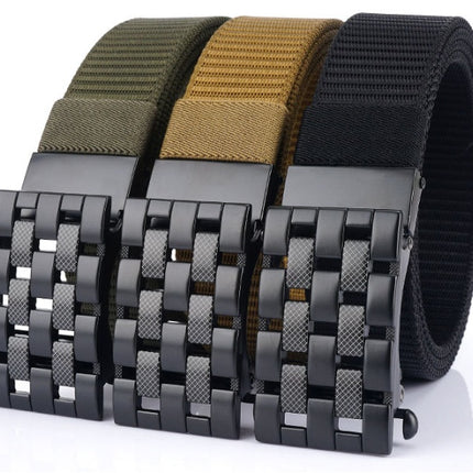 Nylon Weaving Belt with Rectangular Alloy Automatic Buckle