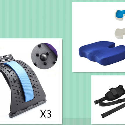 Adjustable Magnetic Back Massager – Lumbar Stretcher & Pain Relief Device