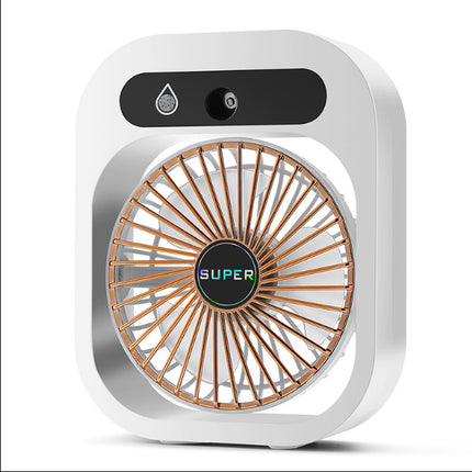 USB Rechargeable Portable Desk Misting Fan with 3-Speed Cooling & Humidifier