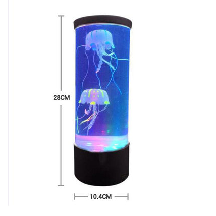 LED Volcano Effect Jellyfish Lamp – Color-Changing Night Light with Flowing Beads