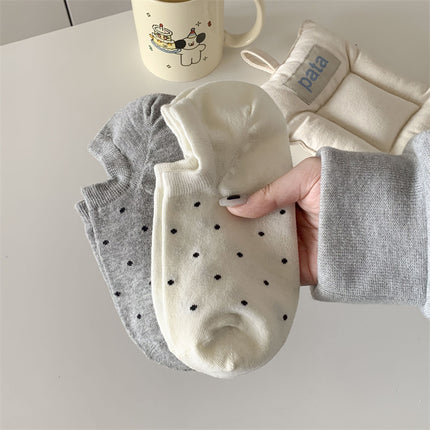 Simple Cotton Invisible Non-Slip Ankle and Boat Socks