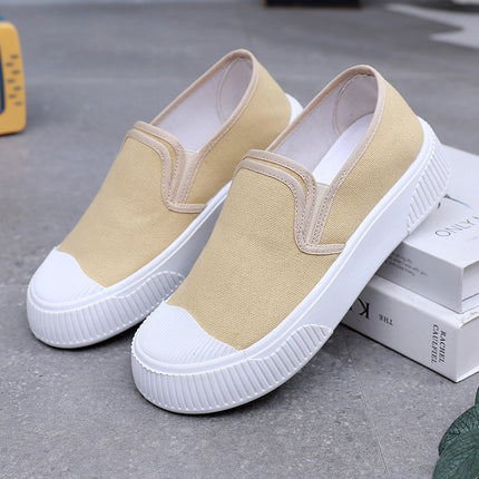 Canvas Oversleeve Shoes with Flat Heel