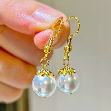 Geometric Artificial Pearl Earrings for Fashion Commuter Women