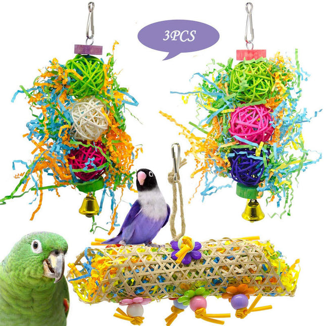 Colorful Bird Swing Toy Set (3-Pack)