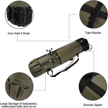 Cylinder Outdoor Fishing Bag – Multifunctional Sea Rod Fishing Gear Storage