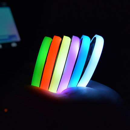Colorful LED Car Cup Holder Coaster – Solar & USB Charging