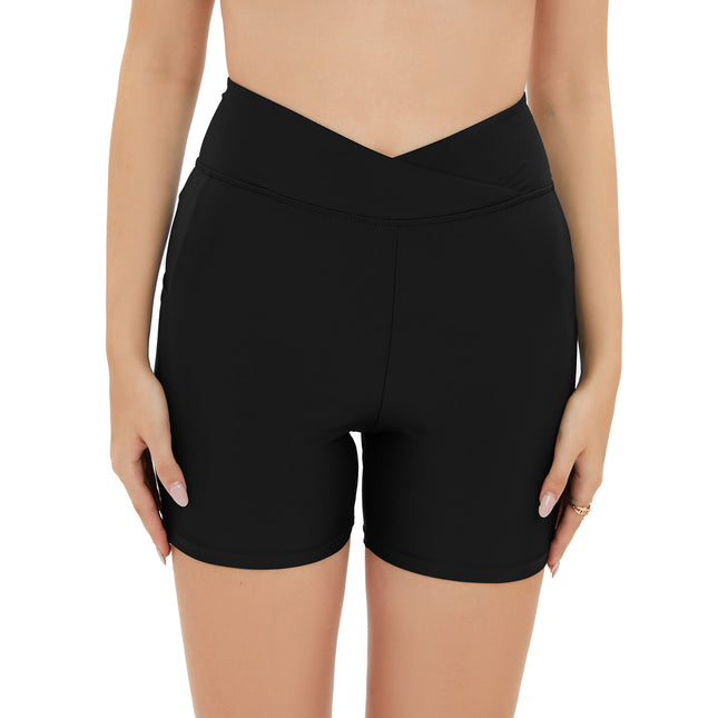 High-Waist Women's Swim Trunks – Stretch Slim-Fit Design
