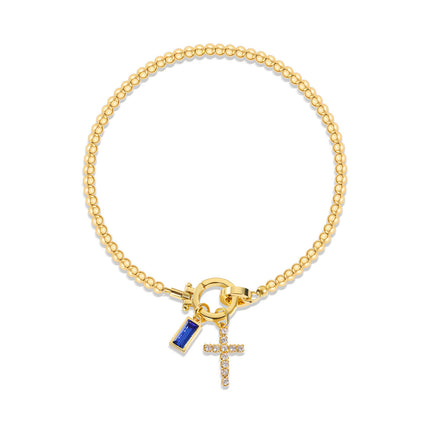 Women’s Stainless Steel Birth Month Initial Bracelet
