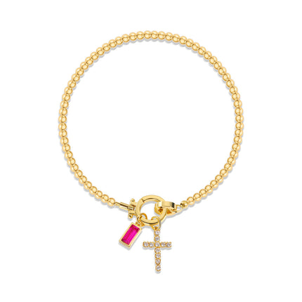 Women’s Stainless Steel Birth Month Initial Bracelet
