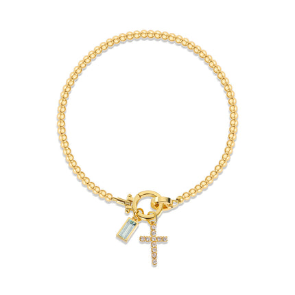 Women’s Stainless Steel Birth Month Initial Bracelet