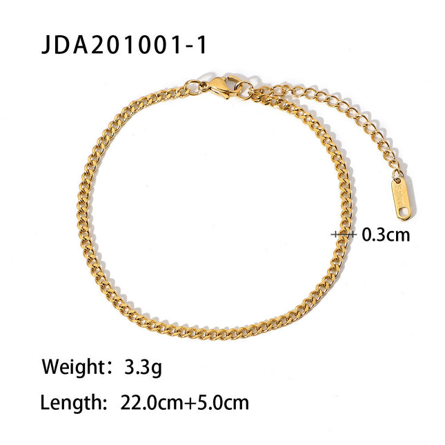 Geometric Titanium Steel Anklet