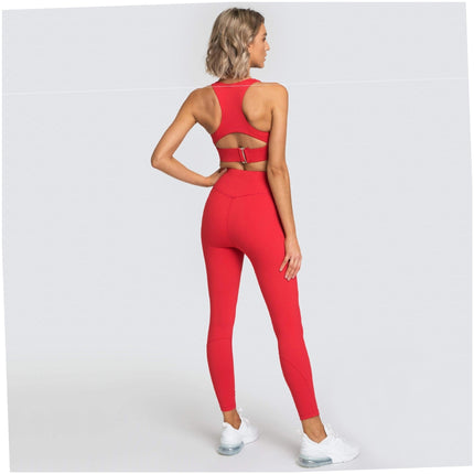 Women's Sleeveless Fitness Yoga Clothing Set
