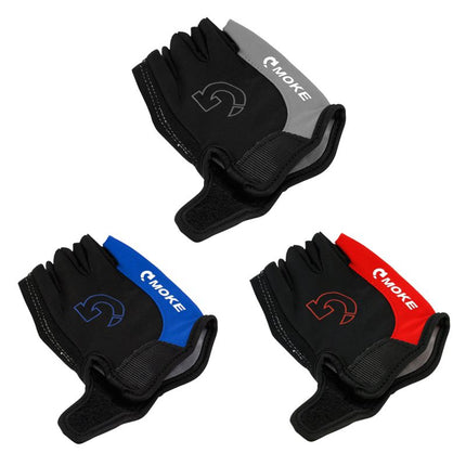 MOKE Short Finger Cycling Gloves – Anti-Sweat, Quick-Dry & Shock-Resistant Bike Gloves