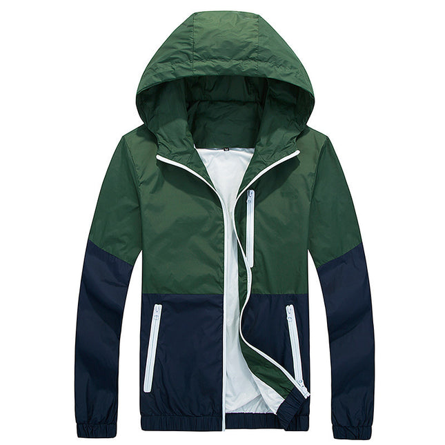 Men’s Lightweight Hooded Sports Jacket – Spring & Autumn