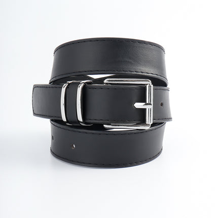 Alloy PU All-Match Fashion Waist Belt with Pin Buckle