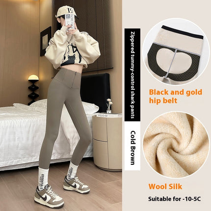 High-Waist Anti-Sag Thermal Leggings