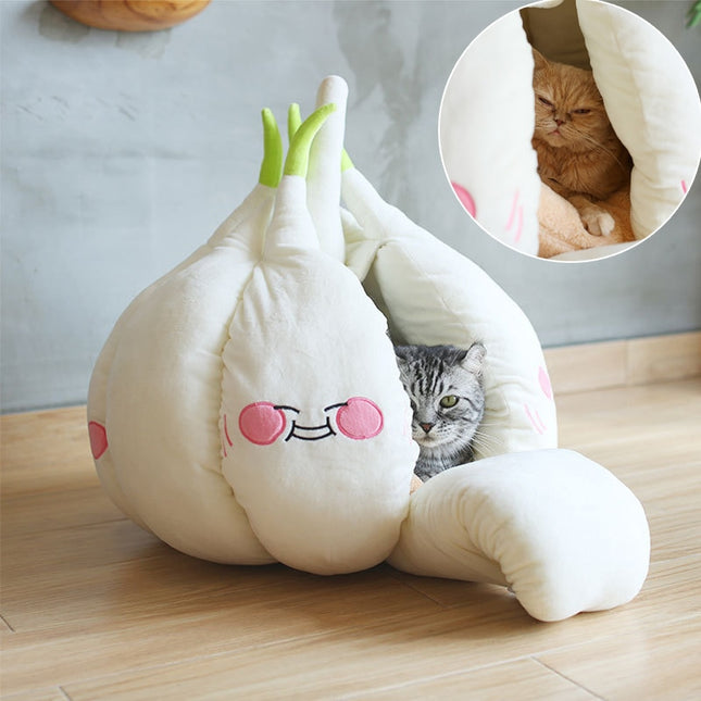 Warm Winter Pet Nest – Thick Cotton Cozy Bed with Removable Inner Pad