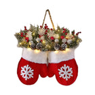 Christmas Gloves Wreath – LED Hanging Door Ornament (Luminous & Non-Luminous Styles)
