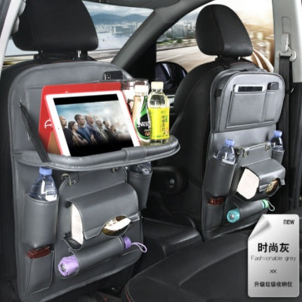 PU Leather Multifunctional Car Seat Back Organizer
