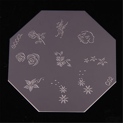 DIY Nail Art Printing Machine – Manual Stamper with 6 Stainless Steel Pattern Plates
