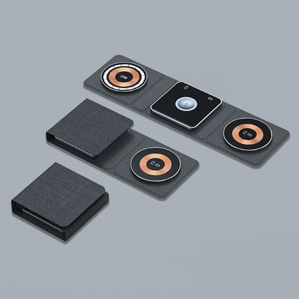3-in-1 Transparent Magnetic Folding Wireless Charging Station