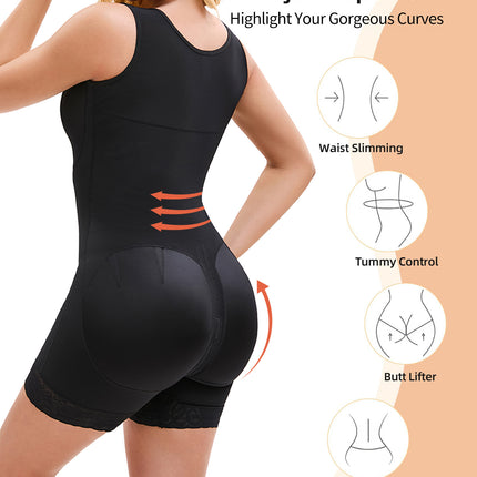 Women’s Full Body Shapewear Jumpsuit – Tummy Control & Butt Lifter