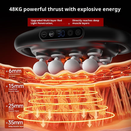Handheld Deep Tissue Massage Gun – Multi-Gear LED Display Muscle Relaxation Device (6 / 8 / 16 Heads)