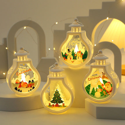 Christmas Candle Lamp – Pear-Shaped LED Candle Light (Tree / Snowman / Old Man / Deer)