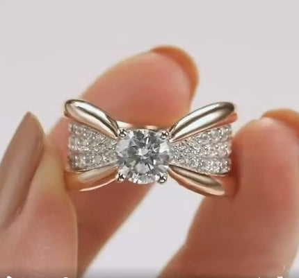 Women’s Geometric Alloy Fashion Ring – Rose Gold & Gold