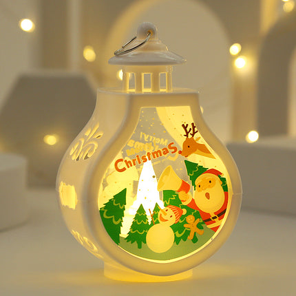 Christmas Candle Lamp – Pear-Shaped LED Candle Light (Tree / Snowman / Old Man / Deer)