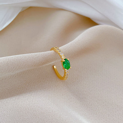 Gold Plated Adjustable Crown Brass Ring – Women's Cartoon Style