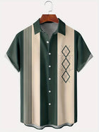 Men’s Summer Plaid Digital Print Cardigan Shirt