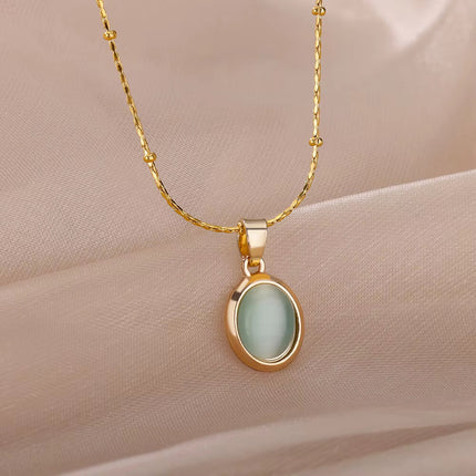 "Titanium Glow Oval Cat's Eye Pendant Necklace"







"Titanium Glow Oval Cat's Eye Pendant Necklace"
