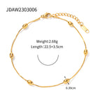 Bohemian Color Bead Anklet – Titanium Steel Women's Ankle Chain