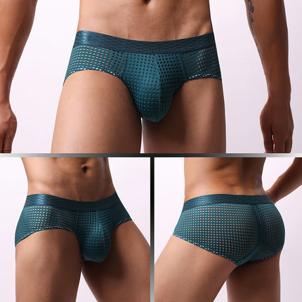 Breathable Nylon Low Waist Briefs for Men