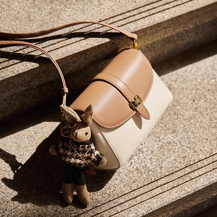 Street Trend PU Crossbody Bag – Light Brown