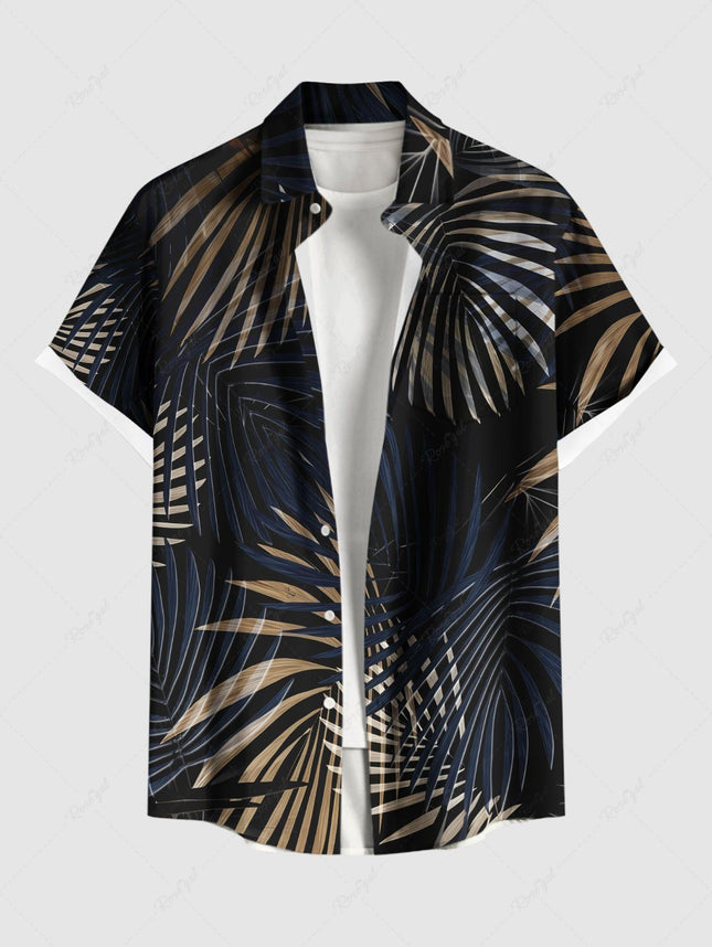 Men’s Summer Striped Digital Print Cardigan Shirt