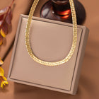 Gold-Plated Titanium Steel Snake Bones Chain Necklace