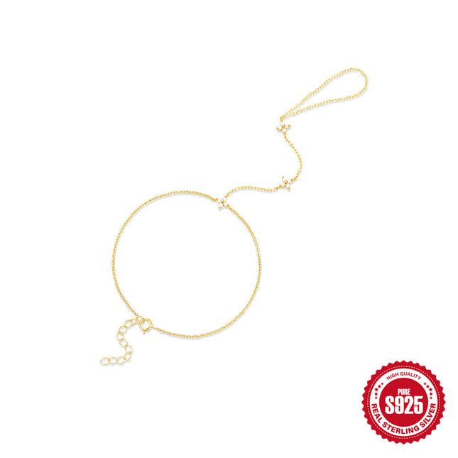 Women’s Diamond Ring & Chain Bracelet Set