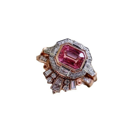 Rose Gold Geometric Alloy Ring – Women’s INS Style