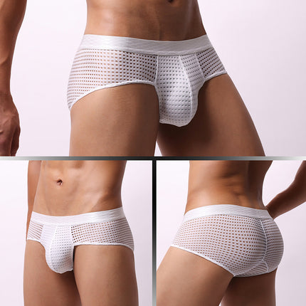 Breathable Nylon Low Waist Briefs for Men