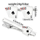 Alloy Cufflinks and Tie Clip Set with Electroplating Treatment