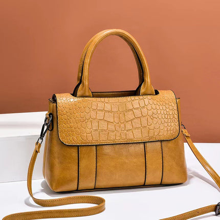 Crocodile Pattern PU Leather Crossbody Bag – Daily Use