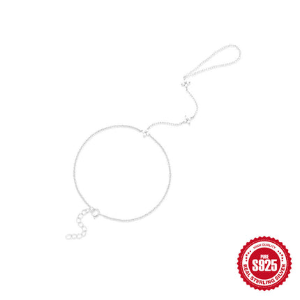 Women’s Diamond Ring & Chain Bracelet Set