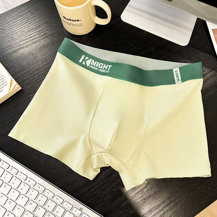 Men’s Letter Print Cotton Sports Shorts – Breathable & Antibacterial