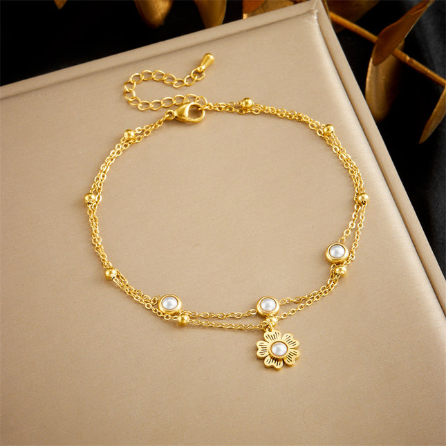 Elegant Gold Stainless Steel Anklet for Women