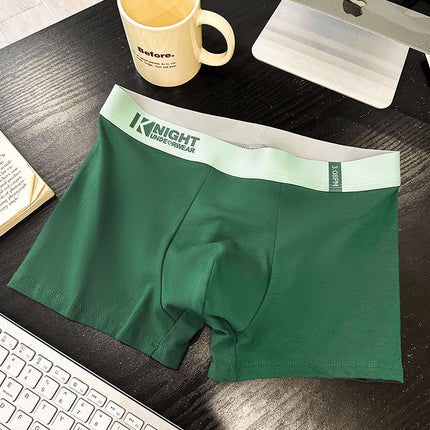 Men’s Letter Print Cotton Sports Shorts – Breathable & Antibacterial