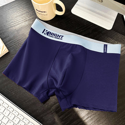 Men’s Letter Print Cotton Sports Shorts – Breathable & Antibacterial