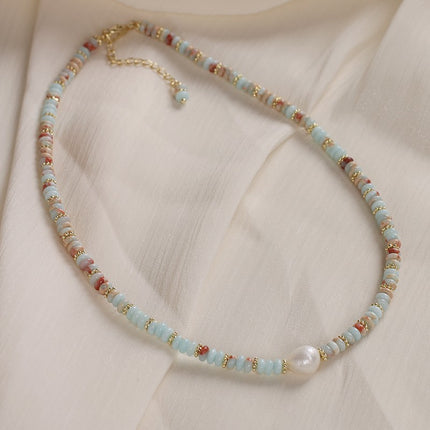 Shoushan Stone Jewelry – Green Bracelet or Necklace with Pearl & Rhinestone Accents